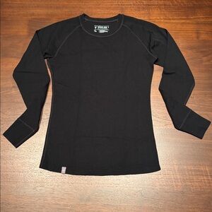 ibex WOOLIES 1 NEXT TO SKIN NATURAL 100% MERINO Wool Base Layer SHIRT M Black